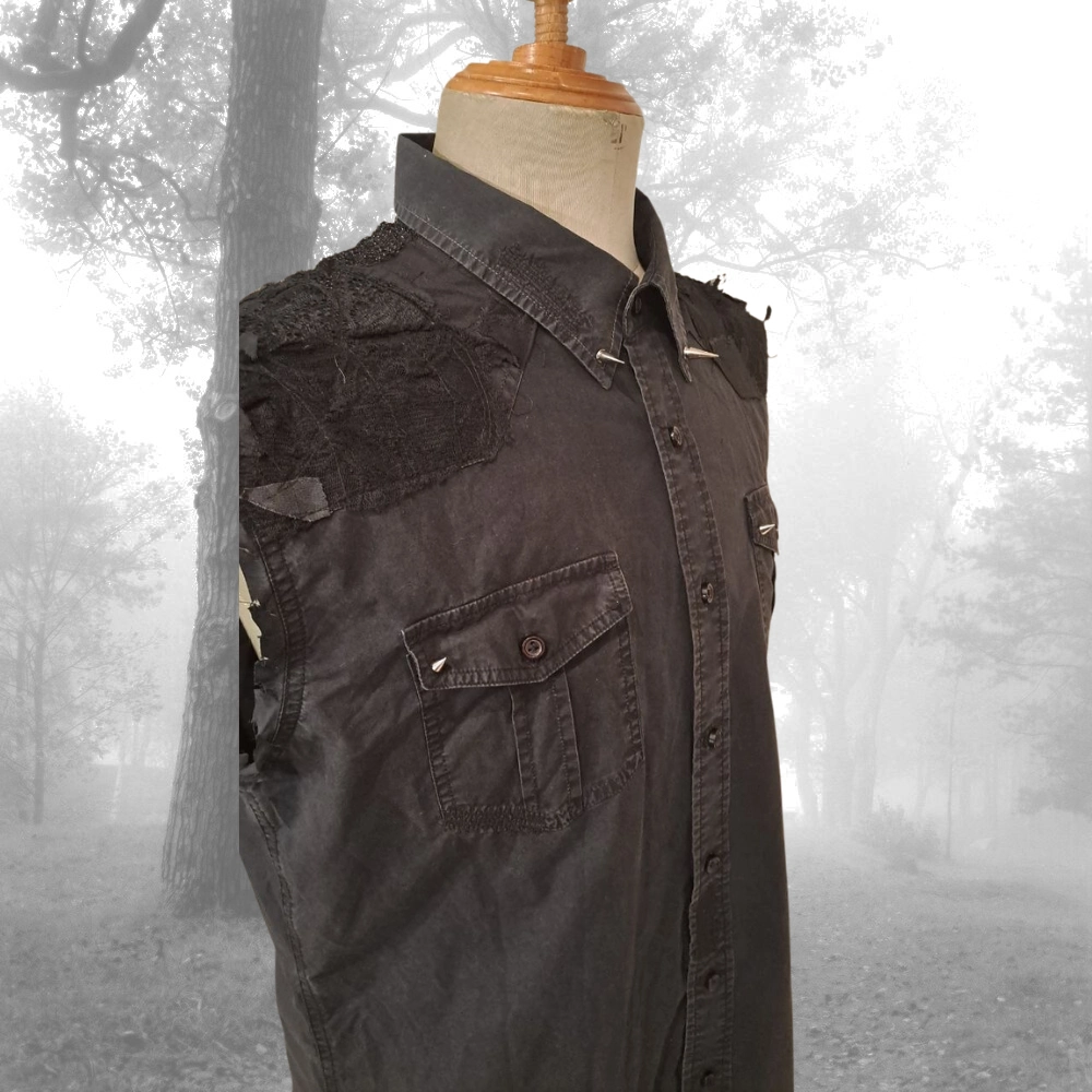 camisa upcycling gótica post-punk The Cure - Imagen 6