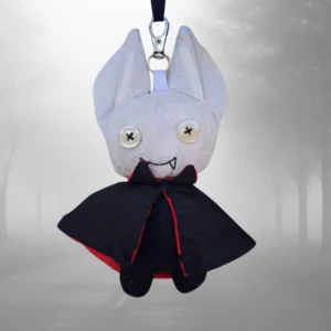 Llavero upcycling Halloween Nosferatu – colección lablueblue día 3/31 – hecho a mano con retales
