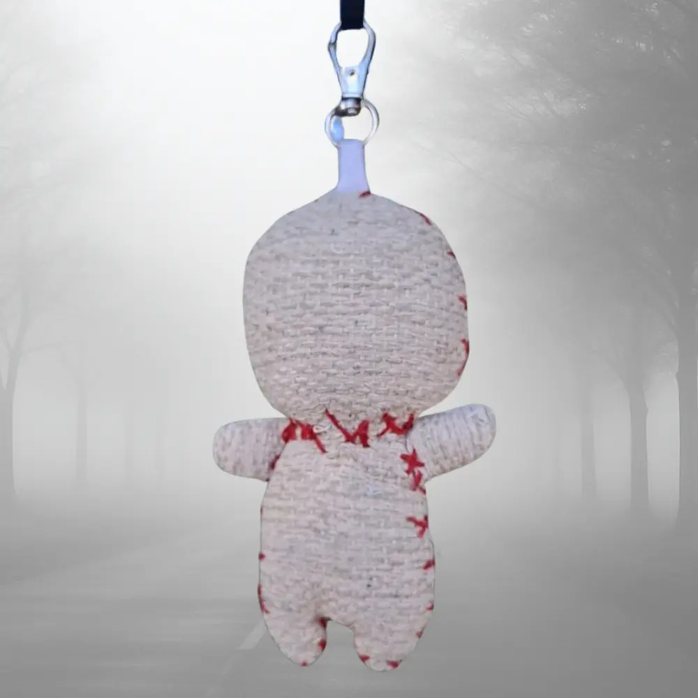 Llavero upcycling Halloween Voodoo Doll – colección lablueblue día 6/31 – hecho a mano con retales - Imagen 2