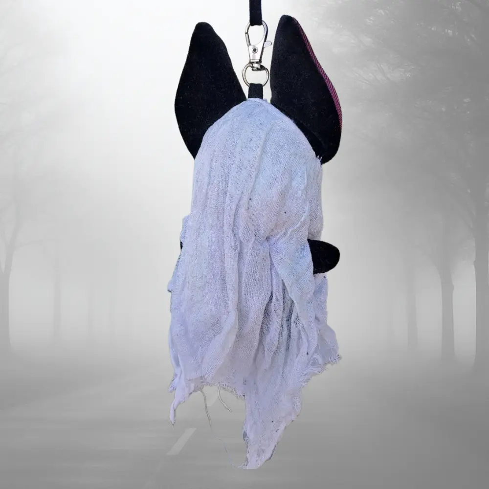 Llavero upcycling Halloween Boo fantasma – colección lablueblue día 7/31 – hecho a mano con retales - Imagen 2